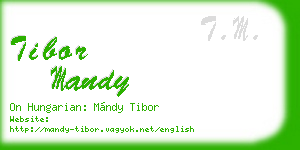 tibor mandy business card